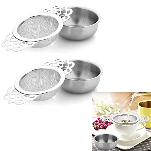 Stainless Steel Mesh Tea Strainer with Bowl