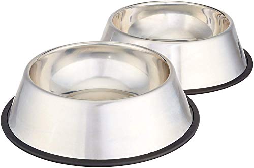Stainless Steel Non-Skid Pet Dog Water And Food Bowl