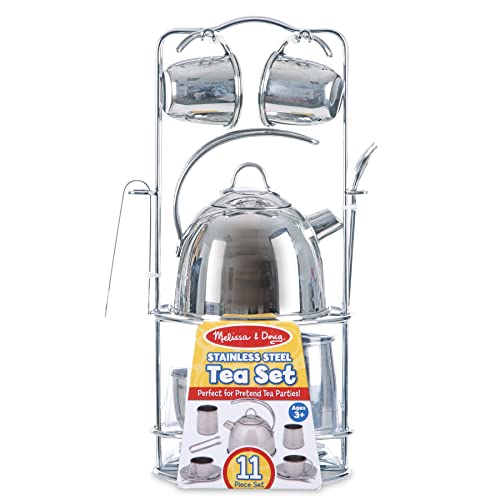 Stainless Steel Pretend Play Tea Set for Kids