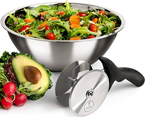 Stainless Steel Salad Cutter Bowl by Kitchen Hackables