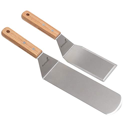 Stainless Steel Spatula Set - Griddle and Grill Utensils