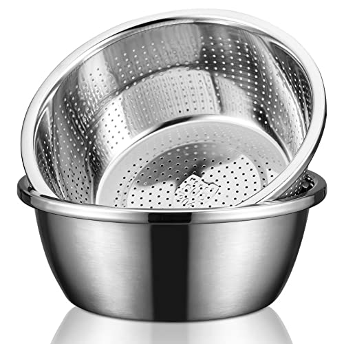 Stainless Steel Strainer and Colander Set