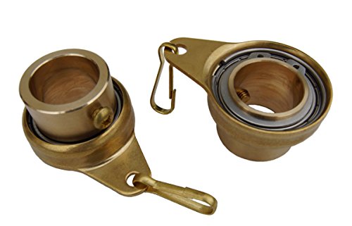 Stanwood Wind Sculpture Non Tangle Flagpole Swivel/Rotating Ring, Brass Spinner with Stainless Steel Bearing - 1", Pack of 2, Imported