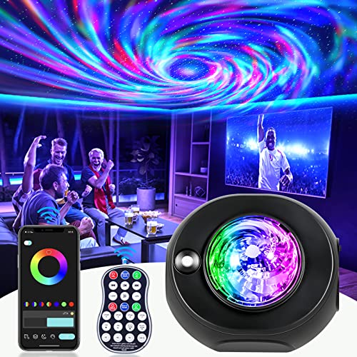 Star Projector Galaxy Projector, Happy Birthday Decoration Gift Night Light with Remote Nebula Starry Light Projector Twinkling Ceiling Stars Projection for Home Gaming Bedroom Kids Room Decor Light