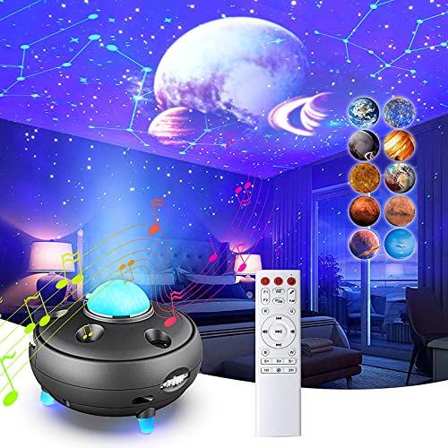 Star Projector, Galaxy Projector Night Light with 12 Constellations and 10 Planets