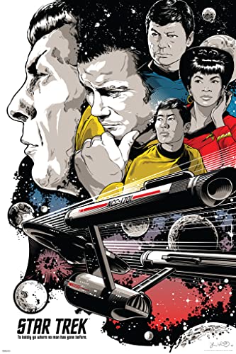 Star Trek To Boldly Go 50th Anniversary Wall Decor Art Print Poster