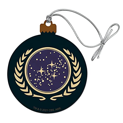 Star Trek United Federation of Planets Logo Wood Christmas Tree Holiday Ornament