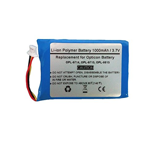 Starnovo 1000mAh 3.7V Replacement Battery for Opticon OPL-9714, OPL-9715, OPL-9815