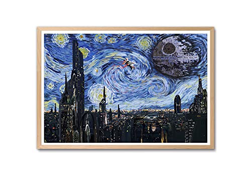 Starry Night With Star Wars Poster