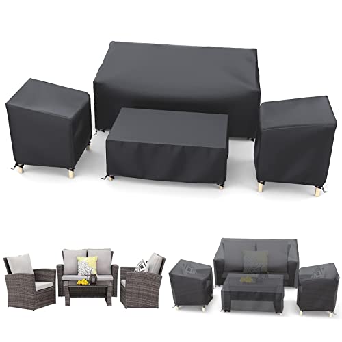 STARTWO Patio Furniture Covers 4 Piece Set