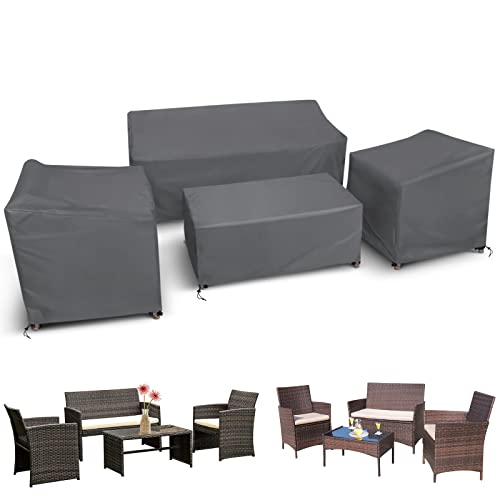 STARTWO Patio Furniture Covers 4 Piece Set