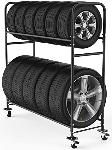 Steelaid Tire Rack - Rolling Tire Rack for Garage