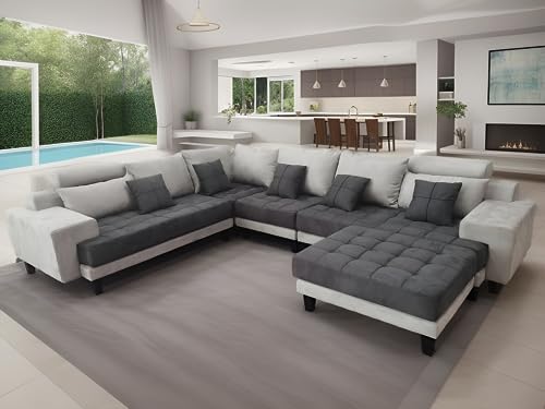 Stendmar L Shape U Shape Sectional Couch Sofa Set