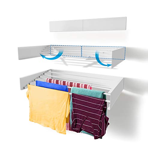 Step Up Laundry Drying Rack - Wall Mounted Retractable Clothes Drying Rack