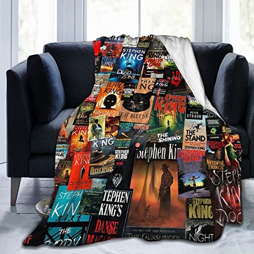 Stephen King Books Flannel Blanket