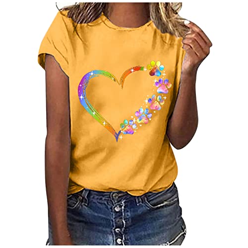Stessotudo Floral Print T-Shirt - Loose Fit Cute Graphic Design Blouse