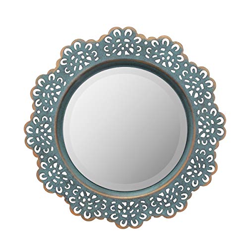 Stonebriar Decorative Lace Wall Mirror, Turquoise