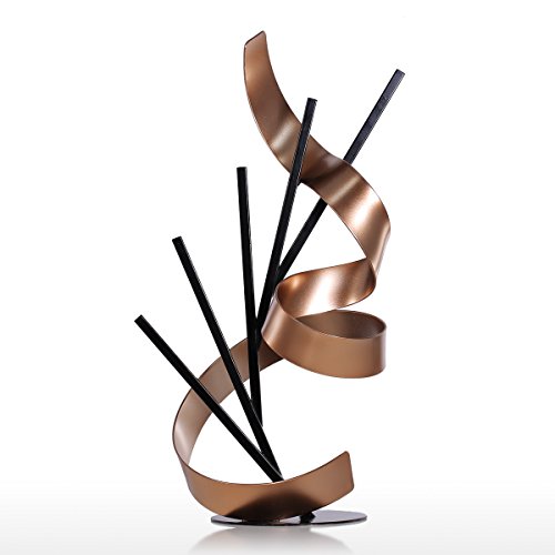Straight Line and Ribbon Metal Sculpture