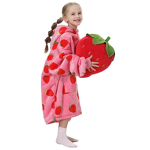 Strawberry Hoodie Blanket