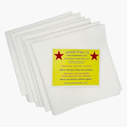 Streak Free Microfiber Cloth 6-Pack - Achieve Sparkling Clean Surfaces Without Streaks!