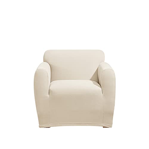 Stretch Morgan Chair Slipcover in Ivory