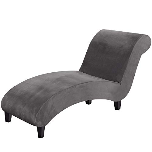 Stretch Velvet Lounge Chaise Cover