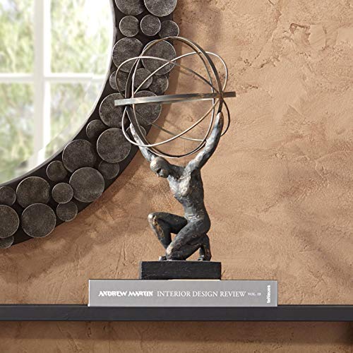 Studio 55D Atlas with Globe Bronze Sculpture