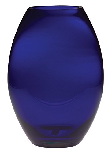 Stunning Handmade Cobalt Blue Barrel Vase from Barski