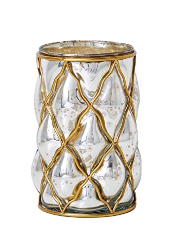 Stunning Serene Spaces Living Mercury Glass Finish Vase