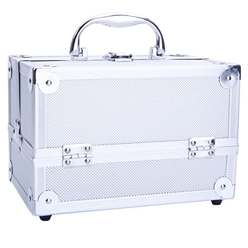 Stylish Aluminum Cosmetic Train Case with Mirror