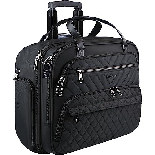 Stylish and Functional Rolling Laptop Bag for Women