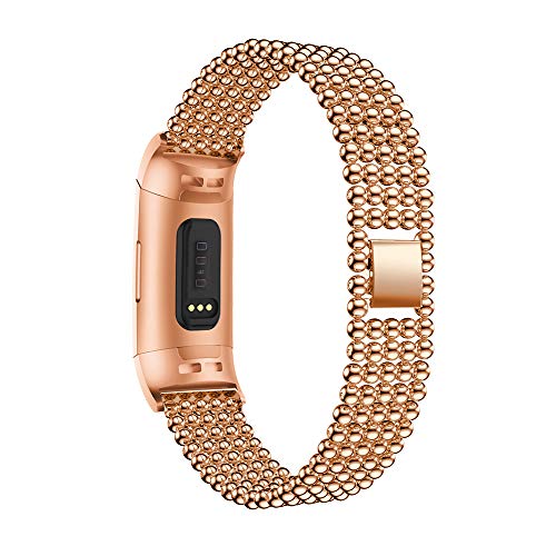 Stylish Fitbit Charge 3 Bands Metal Beads Style