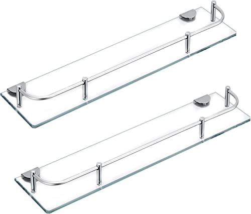 Stylish Glass Bathroom Shelf with Ample Storage Space