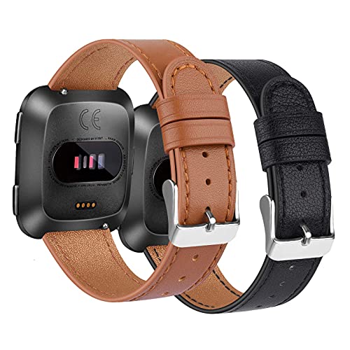 Stylish Leather Bands for Fitbit Versa with Easy Installation