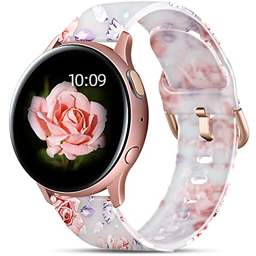 Stylish Pink Flower Silicone Band for Samsung Galaxy Watch