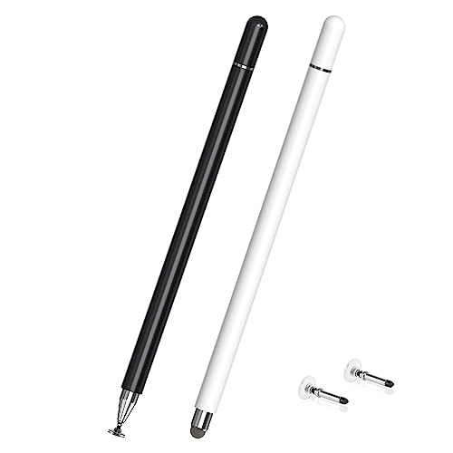 Stylus Pens for Touch Screens - 2-in-1 Magnetic Disc & Fiber Tip Stylus