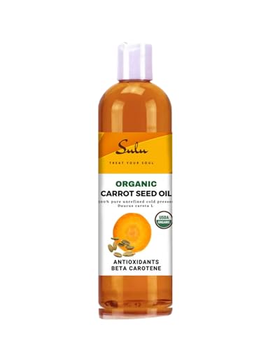 SULU ORGANICS 100% Pure Organic Unrefined Cold Pressed Carrot Seed Oil (36 oz)