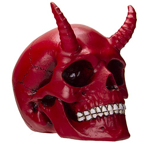 Summit Collection Red Devil Horned Skull