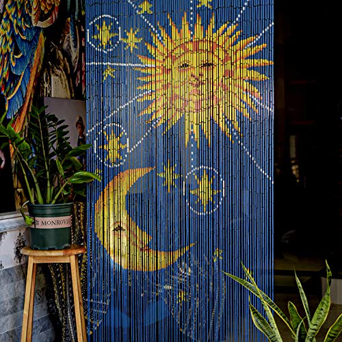 Sun and Moon Bamboo Bead Curtain