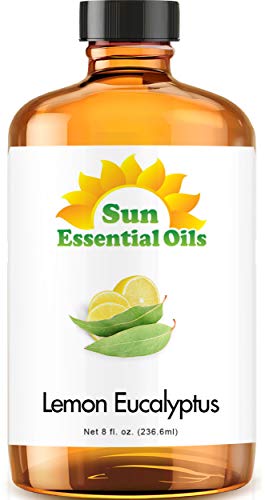 Sun Essential Oils Lemon Eucalyptus Essential Oil 8oz - Aromatic and Mosquito-Repellent