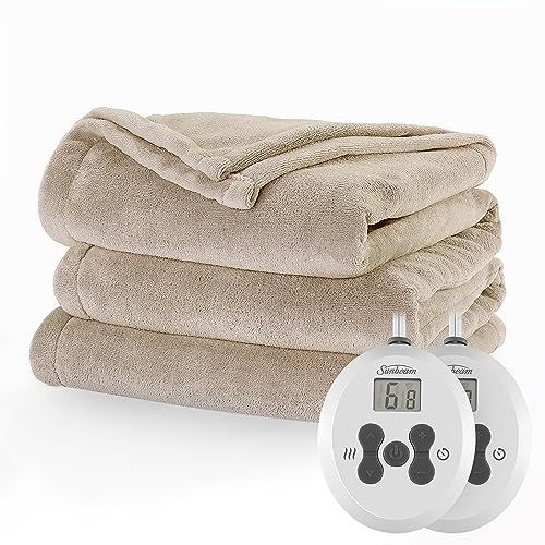 Sunbeam Royal Luxe Microplush Heated Electric Blanket Queen Size