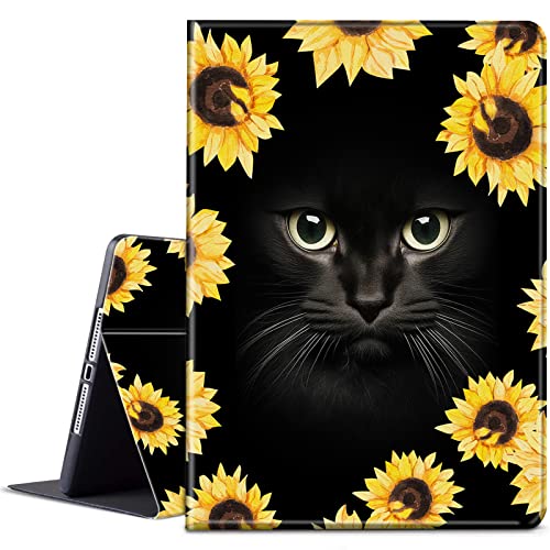 Sunflower and Black Cat Kindle Fire 7 Tablet Case