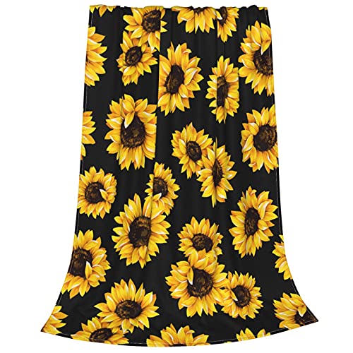Sunflower Cozy Plush Blanket for Couch Bed Sofa