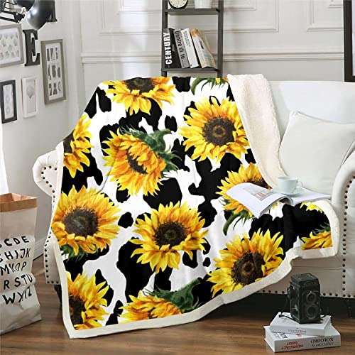 Sunflower Fleece Throw Blanket - Cozy and Versatile
