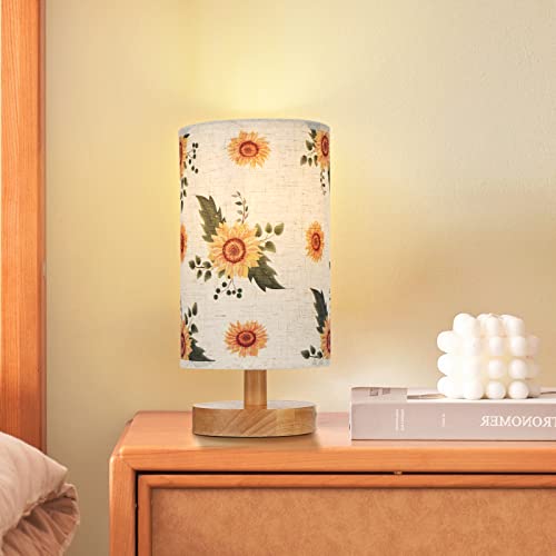 Sunflower Pressed Flowers Lamp Shade Nightstand Lamp