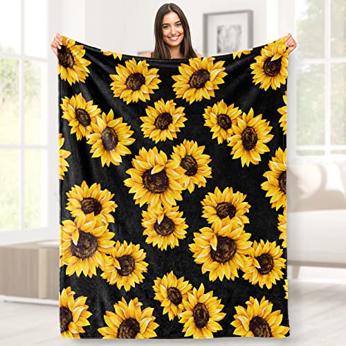 Sunflower Throw Blanket for Women and Girls