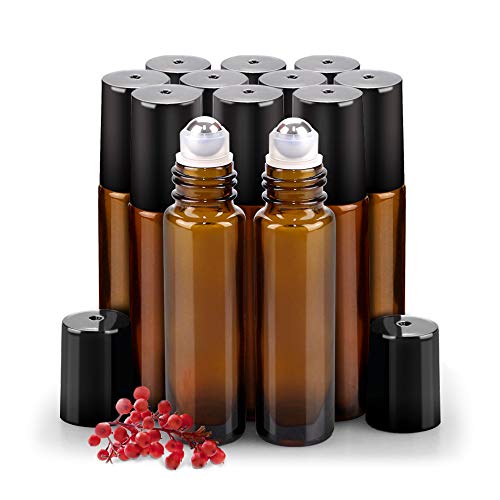 Sungwoo 12 Pack Essential Oil Roller Bottles