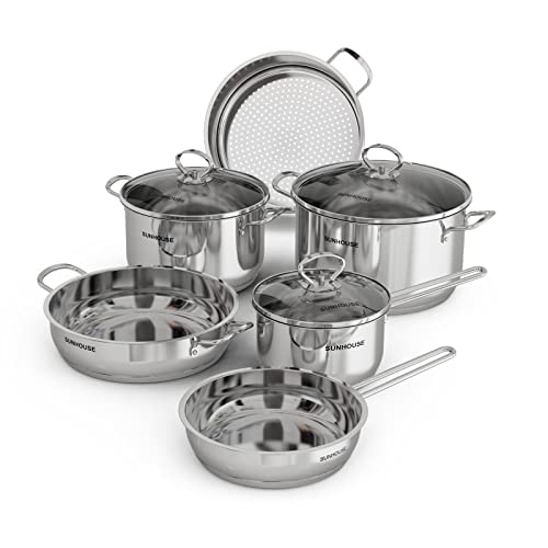 SUNHOUSE - Stainless Steel Cookware Set