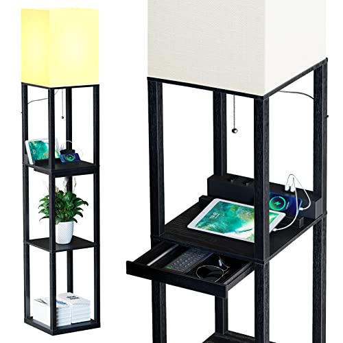 SUNMORY Floor Lamp with Shelves