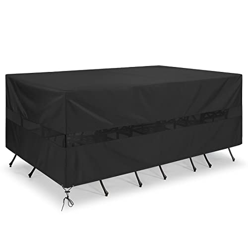 SunPatio Waterproof Rectangular Table and Chairs Set Cover